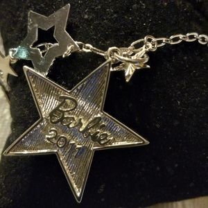 Barbie silver tone star charm bracelet.